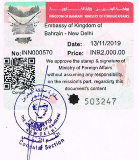 Bahrain Embassy Attestation services