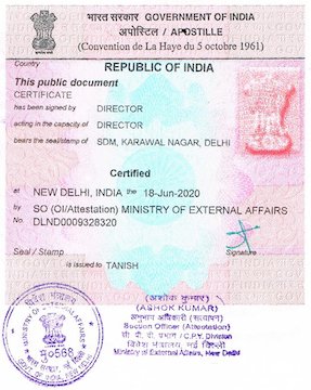 Experience Certificate Apostille Sample
