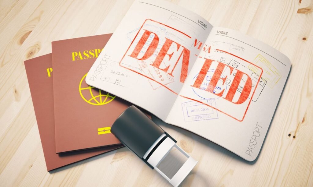 image showing taht visa is rejected